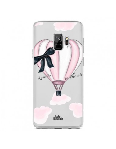 Coque Samsung S9 Love is in the Air Love Montgolfier Transparente - kateillustrate