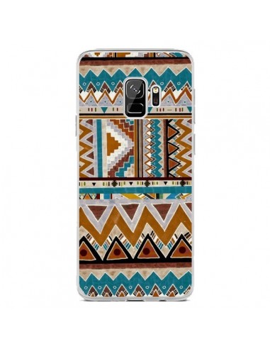 Coque Samsung S9 Azteque Vert Marron - Kris Tate