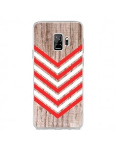 Coque Samsung S9 Tribal Aztèque Bois Wood Flèche Rouge...