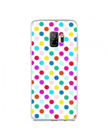 Coque Samsung S9 Pois Multicolores - Laetitia