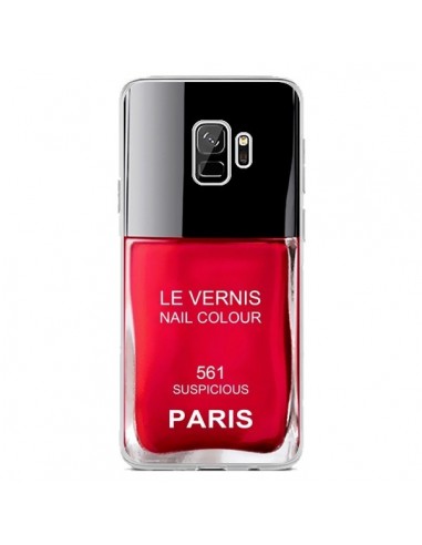 Coque Samsung S9 Vernis Paris Suspicious Rouge - Laetitia