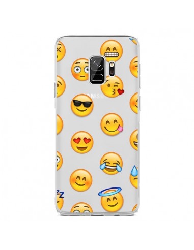 Coque Samsung S9 Smiley Emoticone Emoji Transparente - Laetitia