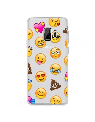 Coque Samsung S9 Emoticone Emoji Transparente - Laetitia