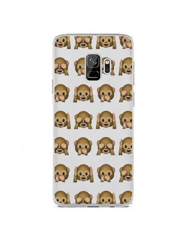 Coque Samsung S9 Singe Monkey Emoticone Emoji Transparente - Laetitia
