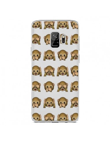 Coque Samsung S9 Singe Monkey Emoticone Emoji Transparente - Laetitia