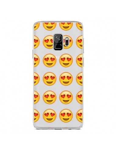 Coque Samsung S9 Love Amoureux Smiley Emoticone Emoji Transparente - Laetitia