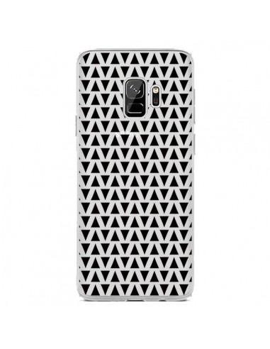 Coque Samsung S9 Triangles Romi Azteque Noir Transparente - Laetitia