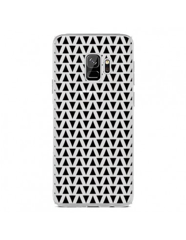 Coque Samsung S9 Triangles Romi Azteque Noir Transparente - Laetitia