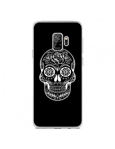 Coque Samsung S9 Tête de Mort Mexicaine Blanche - Laetitia