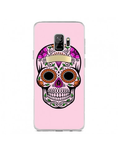 Coque Samsung S9 Tête de Mort Mexicaine Rose Multicolore - Laetitia