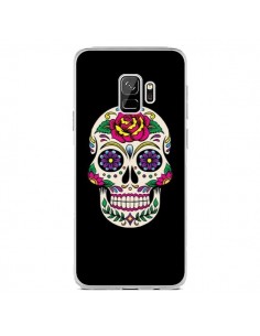 Coque Samsung S9 Tête de Mort Mexicaine Multicolore Noir...
