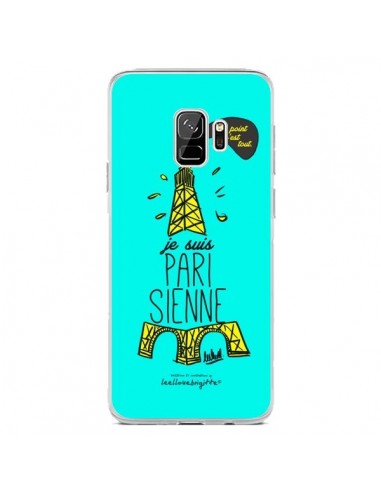 Coque Samsung S9 Je suis Parisienne La Tour Eiffel Bleu - Leellouebrigitte