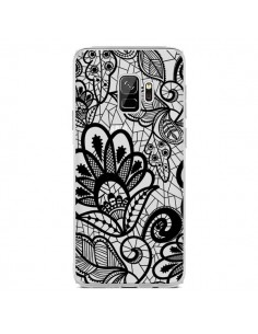 Coque Samsung S9 Lace Fleur Flower Noir Transparente -...