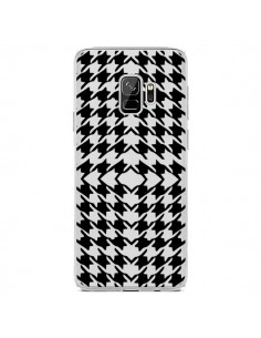 Coque Samsung S9 Vichy Carre Noir Transparente - Petit...