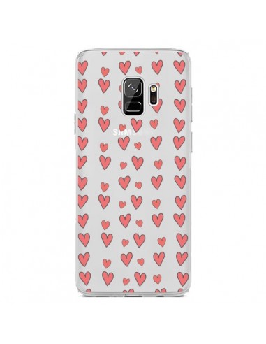 Coque Samsung S9 Coeurs Heart Love Amour Rouge Transparente - Petit Griffin
