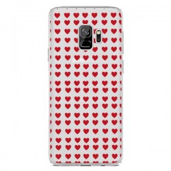 Coque Samsung S9 Coeurs Heart Love Amour Red Transparente...
