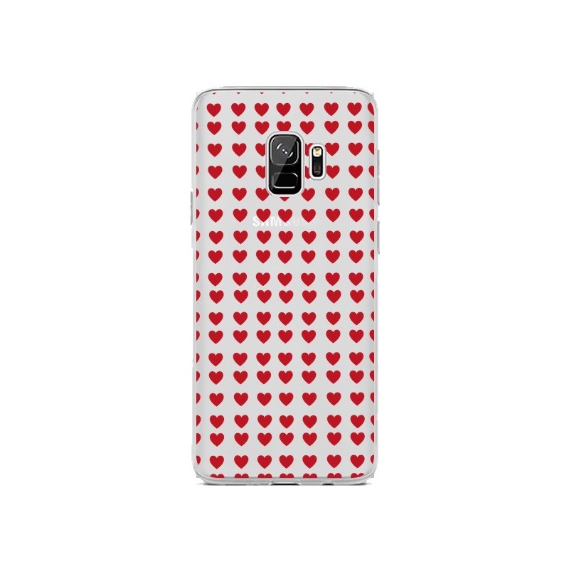 Coque Samsung S9 Coeurs Heart Love Amour Red Transparente - Petit Griffin