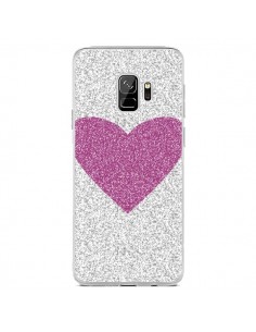 Coque Samsung S9 Coeur Rose Argent Love - Mary Nesrala