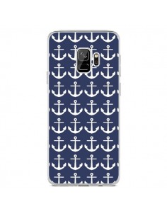 Coque Samsung S9 Ancre Marin Bleu Anchors Navy - Mary...