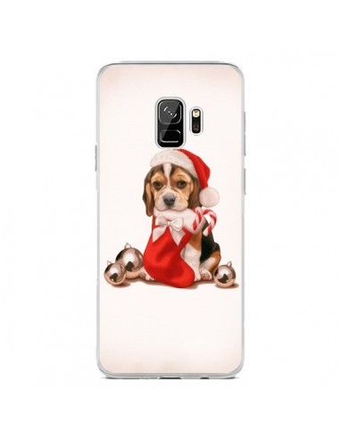 Coque Samsung S9 Chien Dog Pere Noel Christmas - Maryline Cazenave