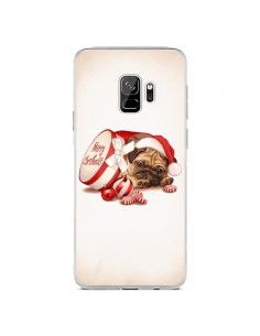 Coque Samsung S9 Chien Dog Pere Noel Christmas Boite -...