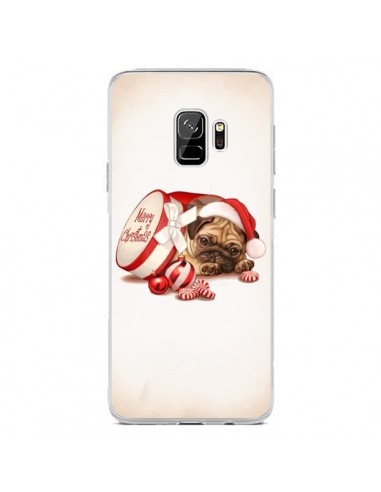 Coque Samsung S9 Chien Dog Pere Noel Christmas Boite - Maryline Cazenave