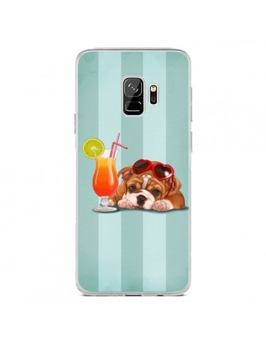 Coque Samsung S9 Chien Dog Cocktail Lunettes Coeur - Maryline Cazenave