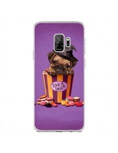 Coque Samsung S9 Chien Dog Halloween Sorciere Bonbon -...