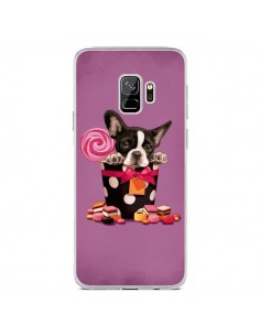 Coque Samsung S9 Chien Dog Boite Noeud Papillon Pois...