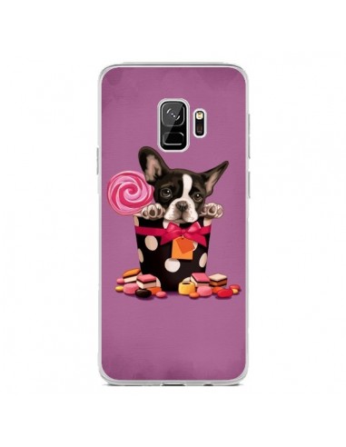 Coque Samsung S9 Chien Dog Boite Noeud Papillon Pois Bonbon - Maryline Cazenave