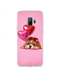 Coque Samsung S9 Chien Dog Lunettes Coeur Ballon -...