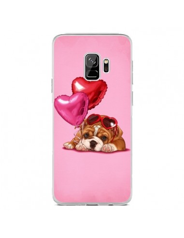 Coque Samsung S9 Chien Dog Lunettes Coeur Ballon - Maryline Cazenave