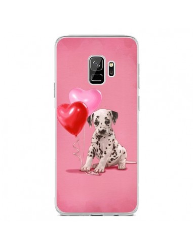 Coque Samsung S9 Chien Dog Dalmatien Ballon Coeur - Maryline Cazenave