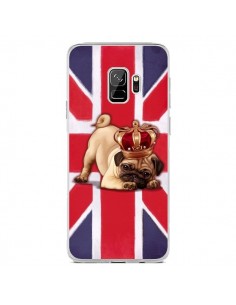Coque Samsung S9 Chien Dog Anglais UK British Queen King...