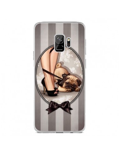 Coque Samsung S9 Lady Noir Noeud Papillon Chien Dog Luxe - Maryline Cazenave