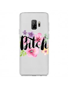 Coque Samsung S9 Bitch Flower Fleur Transparente -...