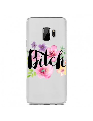 Coque Samsung S9 Bitch Flower Fleur Transparente - Maryline Cazenave