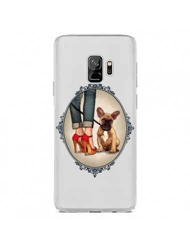 Coque Samsung S9 Lady Jambes Chien Bulldog Dog Transparente - Maryline Cazenave
