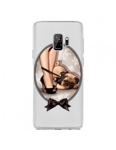 Coque Samsung S9 Lady Jambes Chien Bulldog Dog Noeud Papillon Transparente - Maryline Cazenave