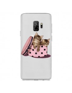 Coque Samsung S9 Chaton Chat Kitten Boite Pois...