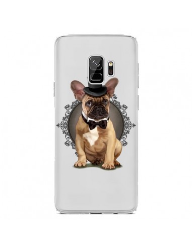 Coque Samsung S9 Chien Bulldog Noeud Papillon Chapeau Transparente - Maryline Cazenave