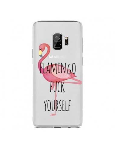Coque Samsung S9 Flamingo Fuck Transparente - Maryline Cazenave