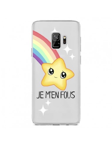 Coque Samsung S9 Etoile Je M'en Fous Transparente - Maryline Cazenave