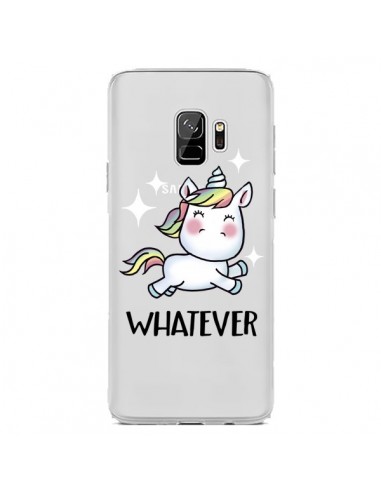 Coque Samsung S9 Licorne Whatever Transparente - Maryline Cazenave