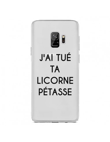 Coque Samsung S9 Tué Licorne Pétasse Transparente - Maryline Cazenave