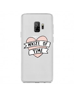 Coque Samsung S9 Waste Of Time Transparente - Maryline...