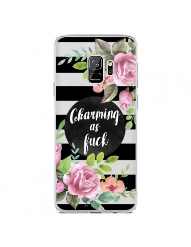 Coque Samsung S9 Charming as Fuck Fleurs Transparente - Maryline Cazenave