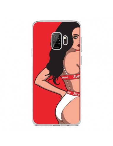Coque Samsung S9 Pop Art Femme Rouge - Mikadololo