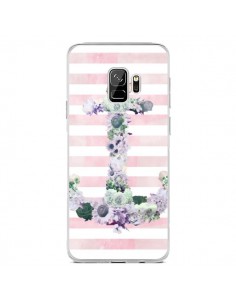 Coque Samsung S9 Ancre Rose Fleurs Navire - Monica Martinez