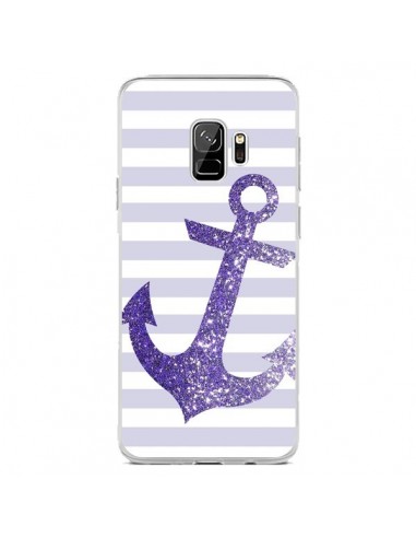 Coque Samsung S9 Ancre Violet Navire - Monica Martinez